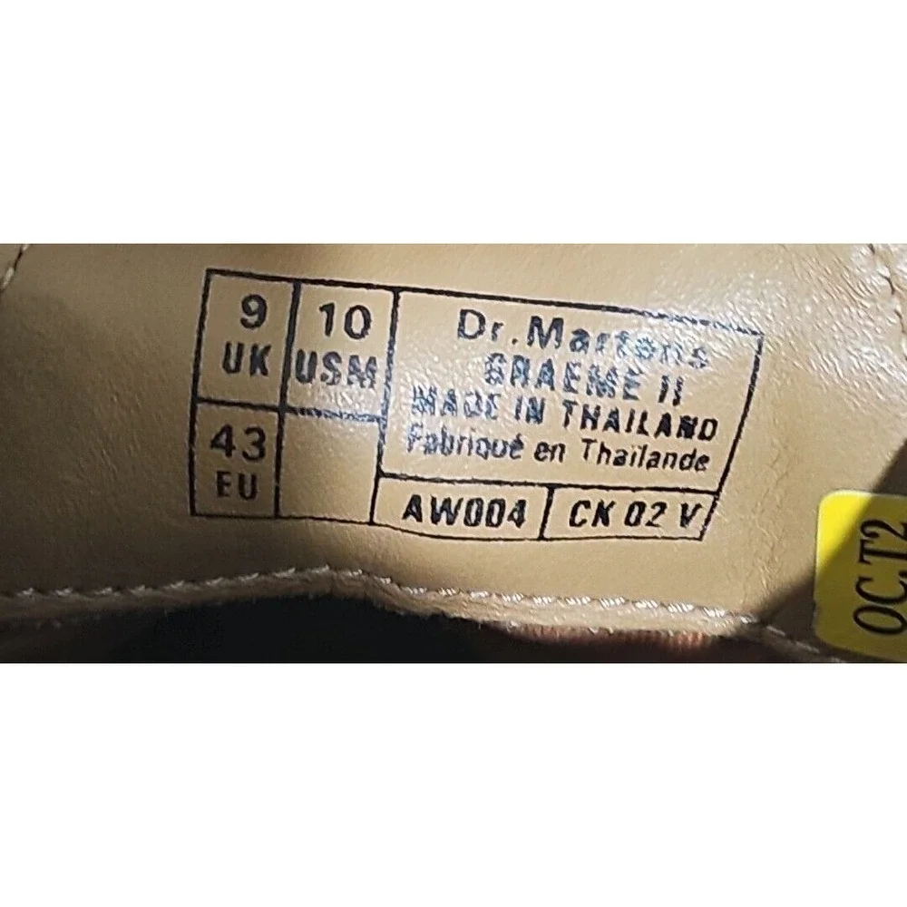 Dr. Martens Graeme II Black Polished Leather Chelsea Mens Size 10 M Ankle Boots